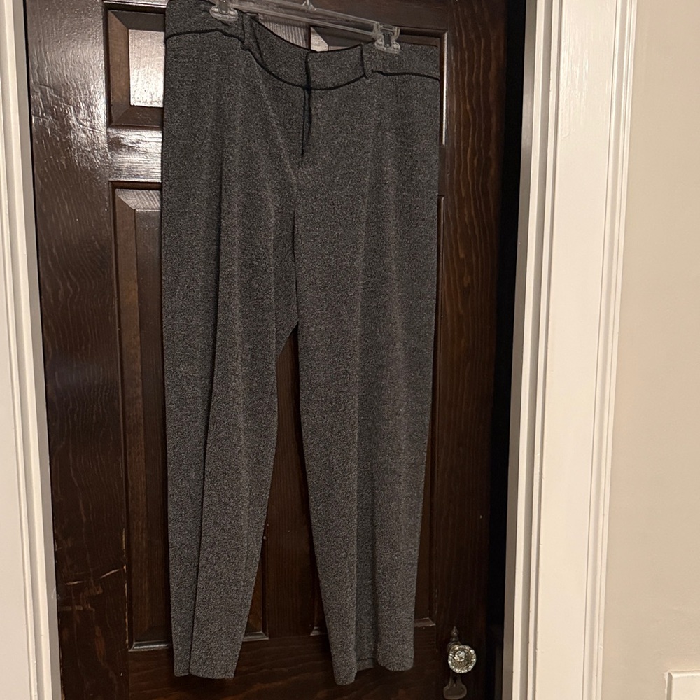 Coldwater Creek Charcoal Textured Trousers